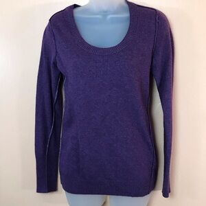 Banana Republic Italian Yarn Purple Pointelle Pullover Sweater Women S